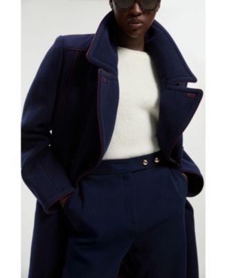 Women's Tailored Padded Lined Midi Coat