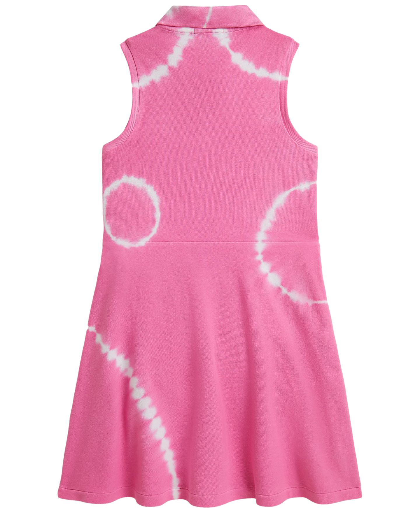 Платье Polo Ralph Lauren Tie-Dye Faux-Wrap Mesh Polo Dress для девочек, цвет: Розовый — фото 5