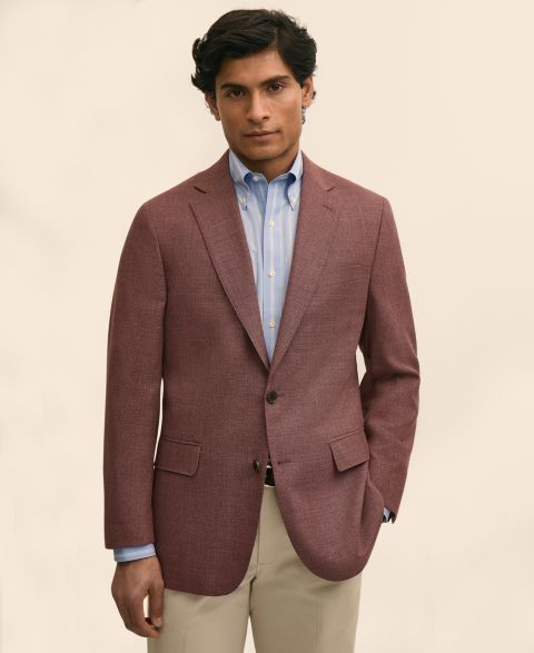 Мужские пиджаки B By Brooks Brothers Notch Lapel Collar Blazer, цвет: Тёмный красный