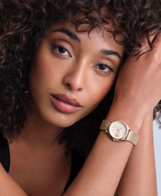 Women's OB Classic Bee Rose Gold Tone Stainless Steel Mesh Bracelet Watch, 29.8mm