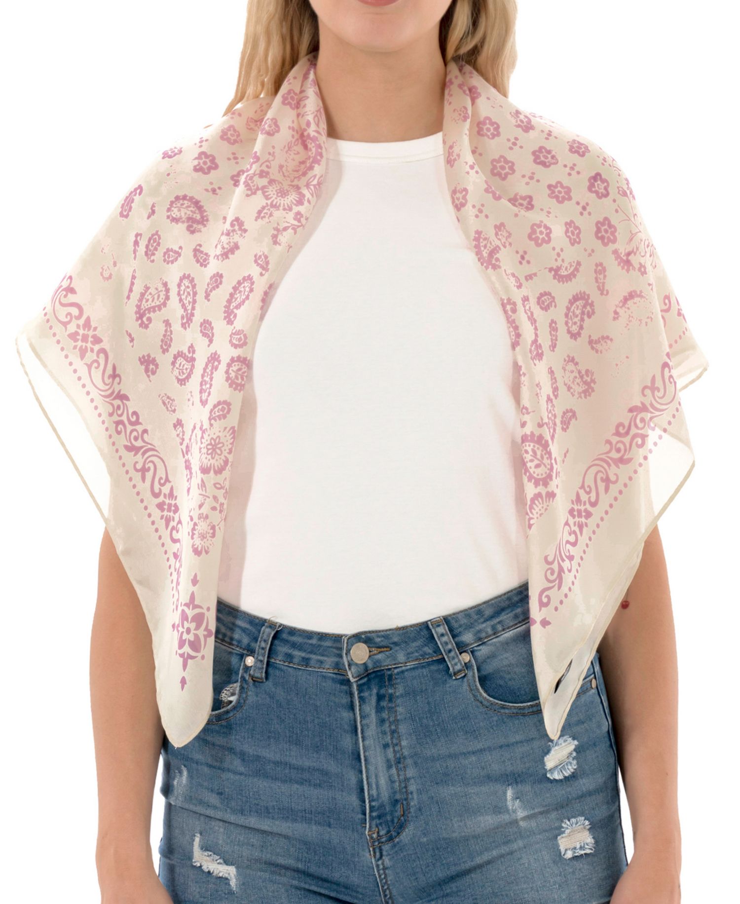Satin Multi Functional Square Scarf