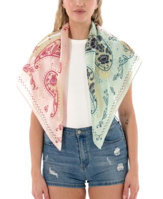 Satin Paisley Square Scarf