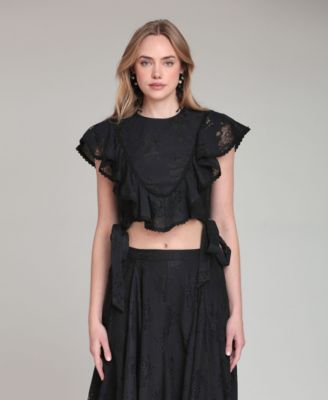 Women's Ruffle-Trimmed Top