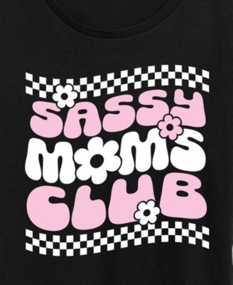 Plus Size Instant Message Sassy Moms Club Short-Sleeve Graphic T-Shirt