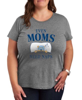 Plus Size Winnie The Pooh Even Moms Need Naps Short-Sleeve Graphic T-Shirt