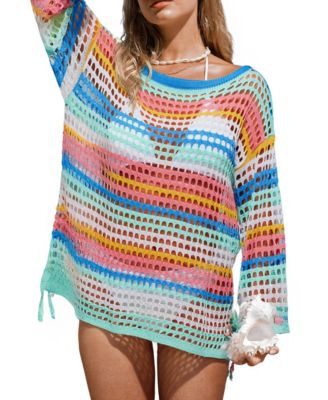 Women's Miami Striped Cover-Up Top