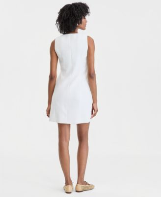 Women's Solid Crepe Mini Shift Dress