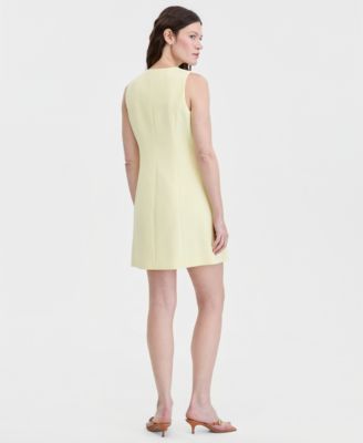 Women's Solid Crepe Mini Shift Dress