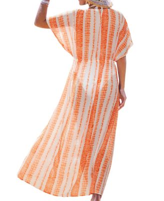 Women's Cabana Diva Striped Cover-Up Maxi Beach Dress