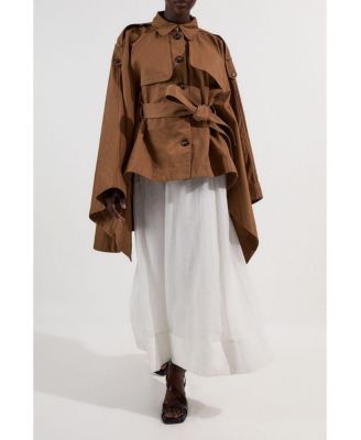 Women's Cape Detail Trench Coat