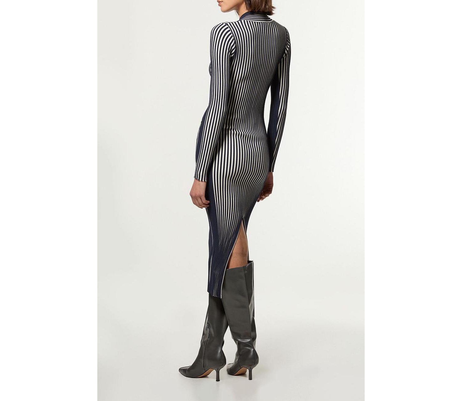 Women's Fitted Long Sleeve Midi Dress