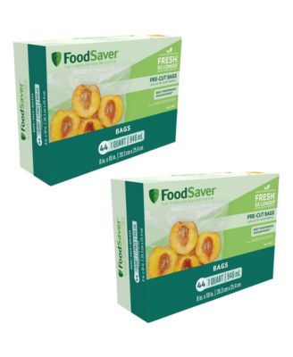 Quart Pre-Cut Vacuum Seal Bags, 44-Count, Pack of 2