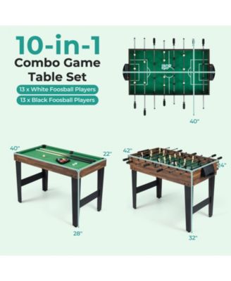 50" 10-in-1 Multi-Game Table with Foosball