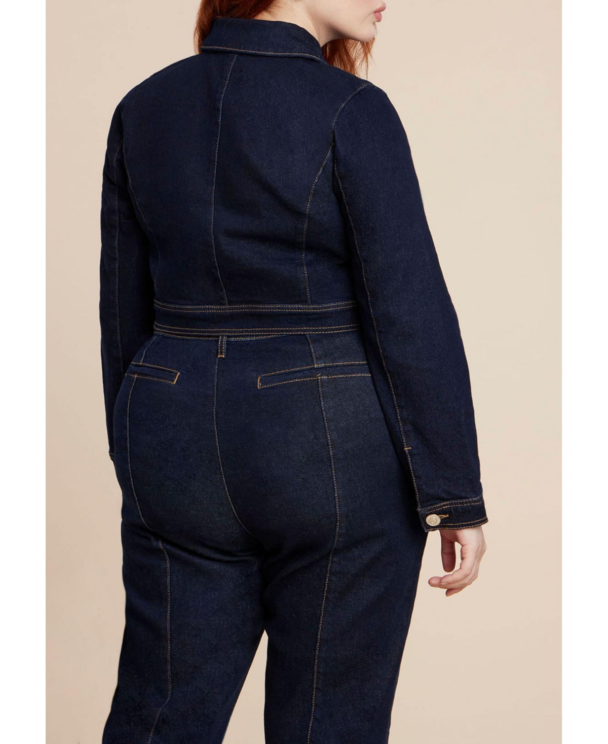 Eloquii Women's Zip Front Denim Jacket