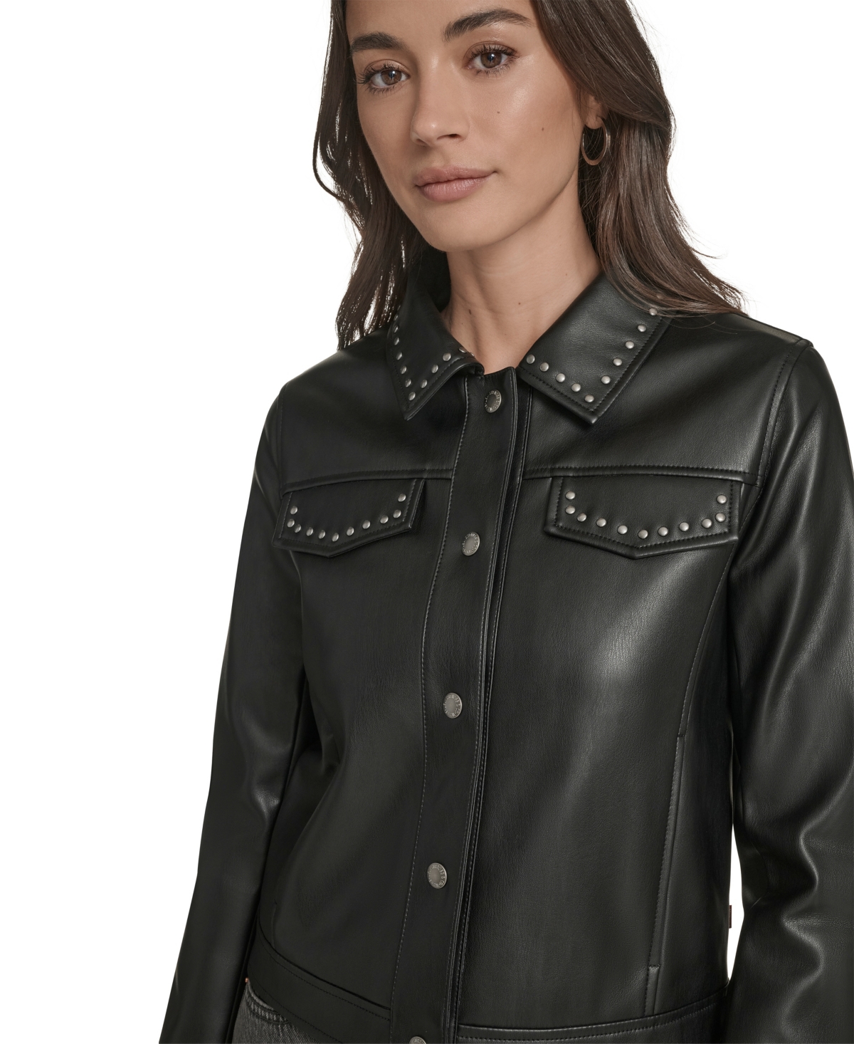 Levi's Women's Laydown Collar Studded Jacket