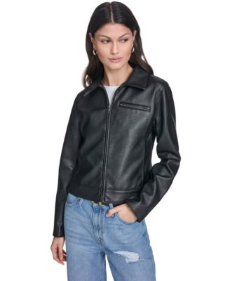 Women's Laydown Collar Zip-Front Jacket