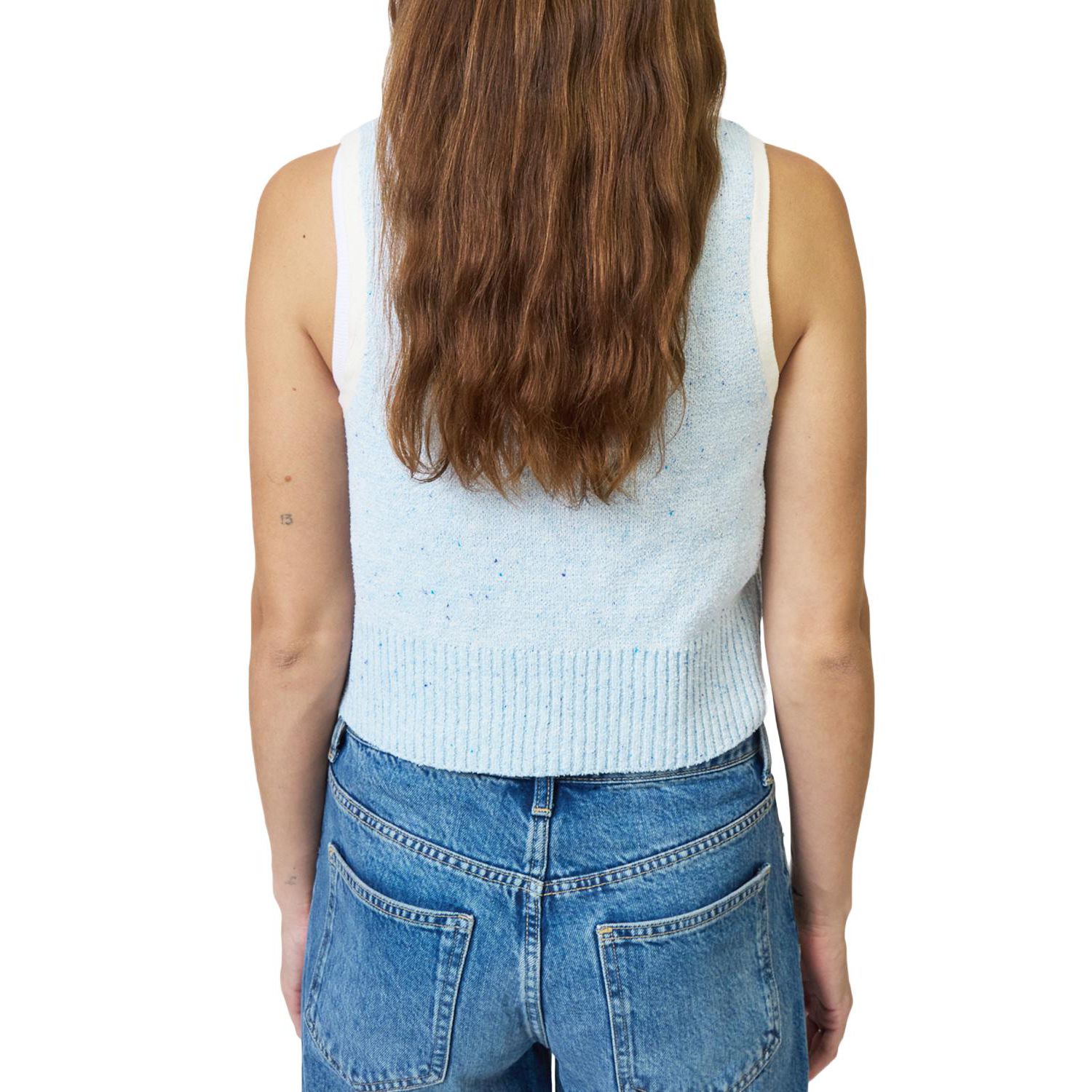 Women's Celeste Tweed Yarn Collared Top