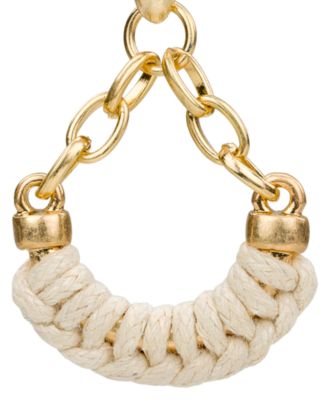 Gold-Tone Plated Chain Drop Earrings