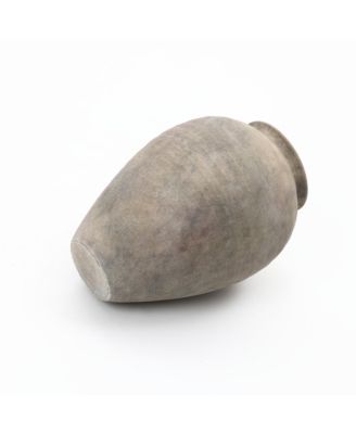 Rustic Ceramic Vase, 17.7" Tall Terracotta Pot with Earthy Gray-Brown Finish, Handcrafted