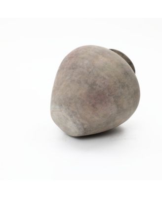 Rustic Ceramic Vase, 10.2" Tall Terracotta Pot with Earthy Gray-Brown Finish, Handcrafted