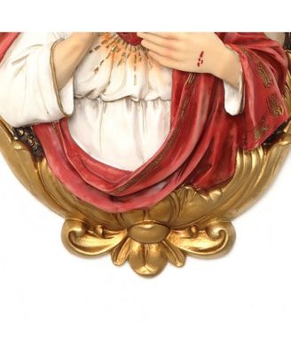Sacred Jesus Wall Plaque, Oval Christian Home Decor Plaque for Prayer Room & Faith Display