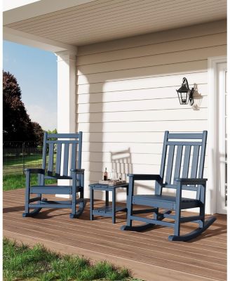 TrailBlaze 18 X 15 in Adirondack Square Outdoor Side Table,2-Tier Storage Patio Side Table