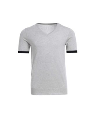 Men's Striped Short Sleeve Cashmere T-shirt