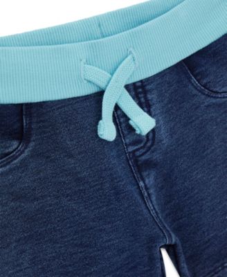 Baby Boys' Short-Sleeve T-Shirt and Knit Denim Shorts Set, 2-Piece Set