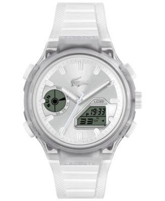 Men's LC33 White Silicone Strap Watch, 44.8mm