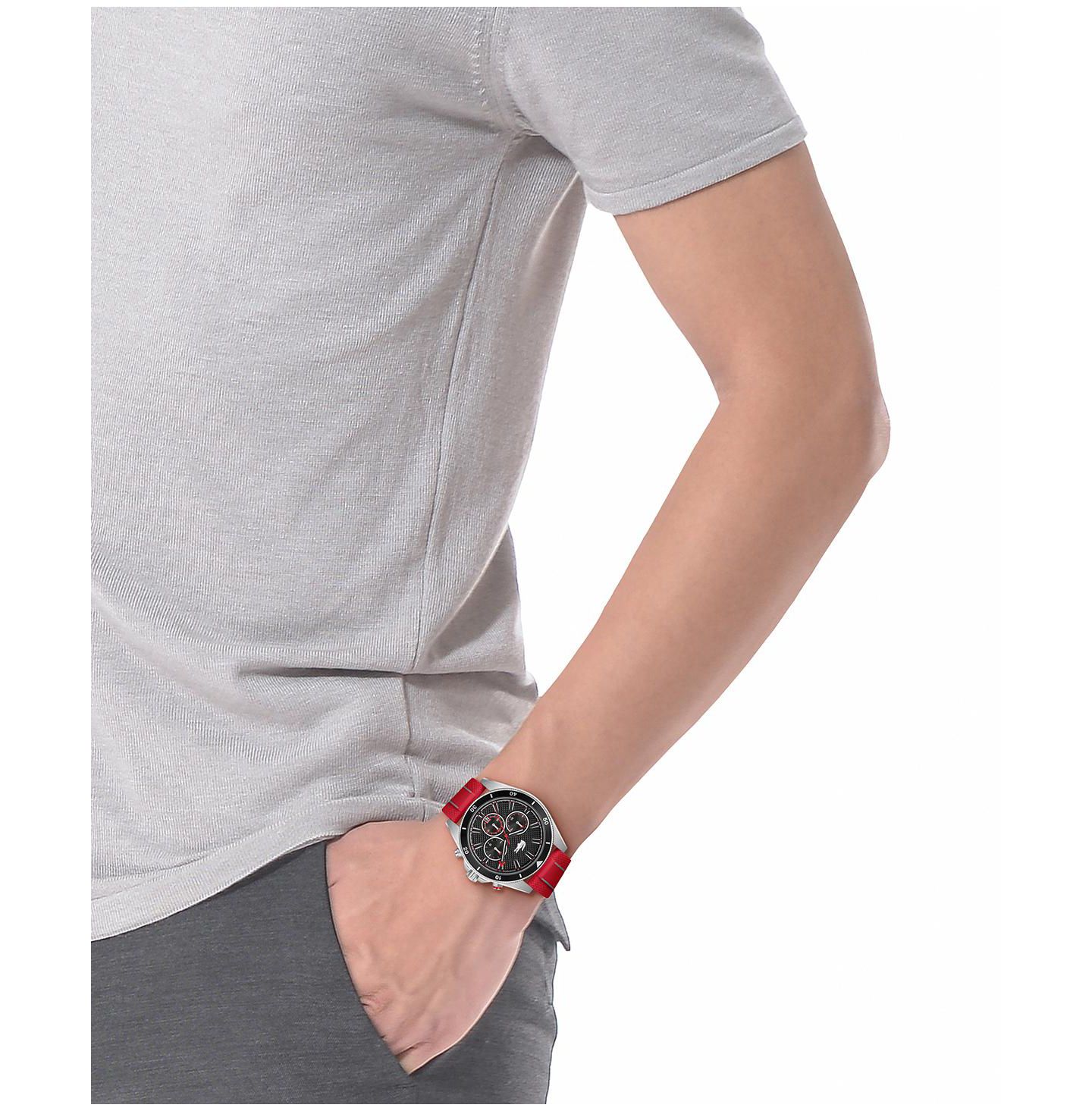 Мужские часы Lacoste Mainsail Red Silicone Strap Watch, 43mm — фото 5