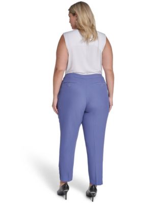 Plus Size Mid-Rise Slim Leg Pants