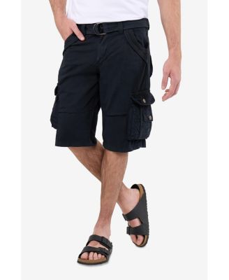 Mens Cargo Shorts Camo & Solid Colors 12.5" Inseam Knee Length Classic Fit Multi Pocket