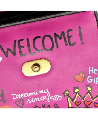 Mini Welcome Top Handle Bag Printed Leather