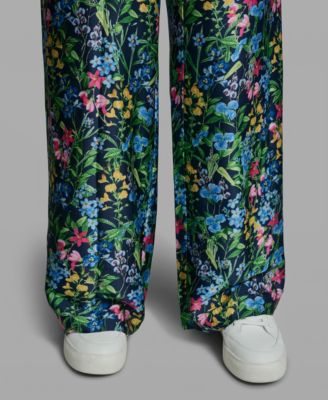 Women's Mid-Rise Floral Printed Pants, Regular & Petite