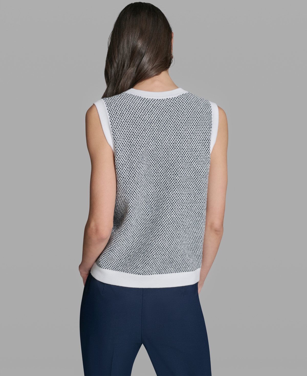 Karl Lagerfeld Paris Women's Sleeveless V-Neck Sweater Vest