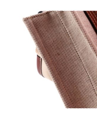 Small Woody Tote Canvas with Leather