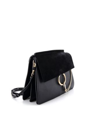 Medium Faye Shoulder Bag Leather and Suede