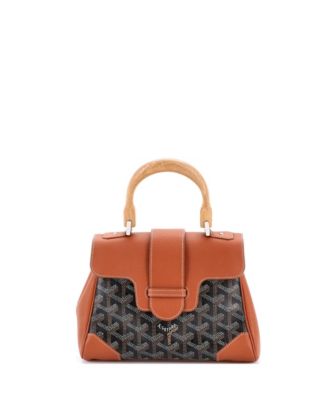 Mini Saigon Top Handle Bag Coated Canvas with Leather