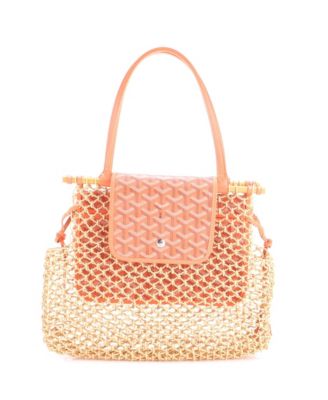 Aligre Bag Raffia Net with Coated Canvas