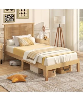 Twin Over Twin Bunk Bed w/ Trundle Industrial Metal Bunkbed Frame