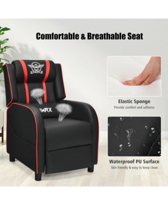 Massage Gaming Recliner Chair Racing Single Lounge Sofa Home Theater Seat