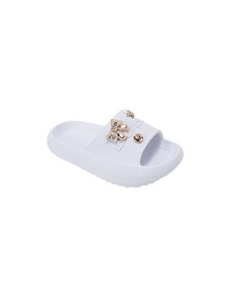 Girls EVA Slide – Lightweight Comfy Slide Sandals with Metal Charms