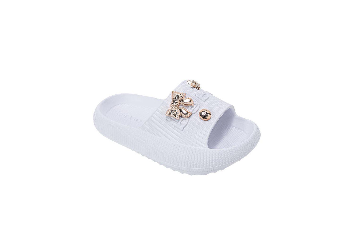 Girls EVA Slide – Lightweight Comfy Slide Sandals with Metal Charms
