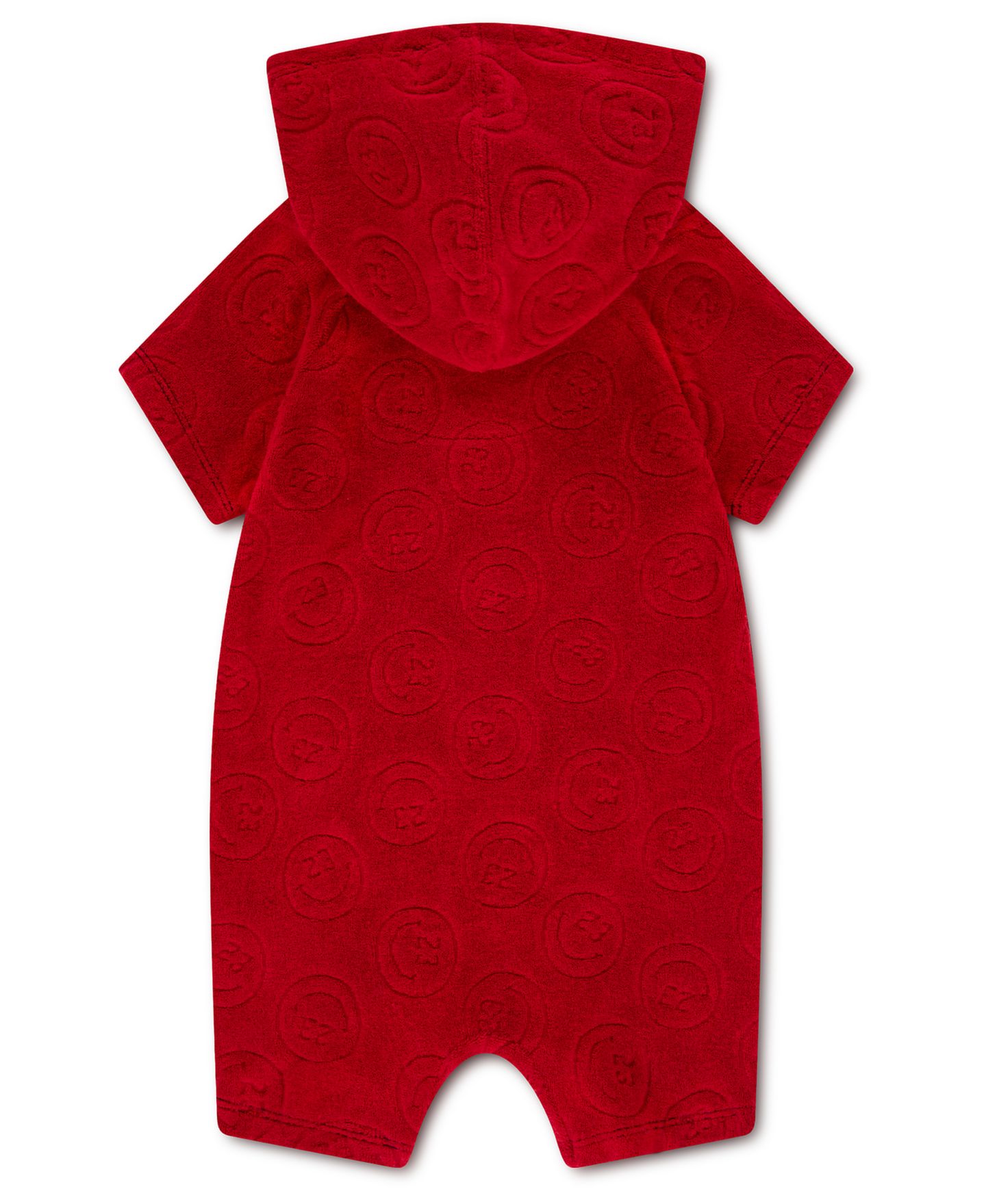 Комбинезон Jordan Terry Hooded Smiley Short-Sleeve Romper для мальчиков-малышей, цвет: Красный — фото 2