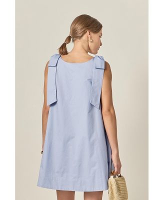 Women's Bow Sleeveless Mini Dress