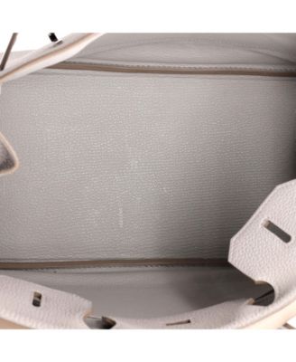 Birkin 30 Handbag Grey Togo with Palladium Hardware