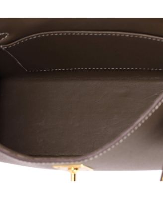 Kelly 20 Handbag Grey Epsom with Gold Hardware