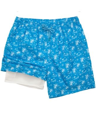 Men's Compression Liner Swim Trunks with Back Zipper Pocket