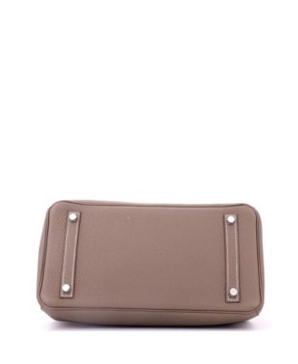 Birkin 30 Handbag Grey Togo with Palladium Hardware