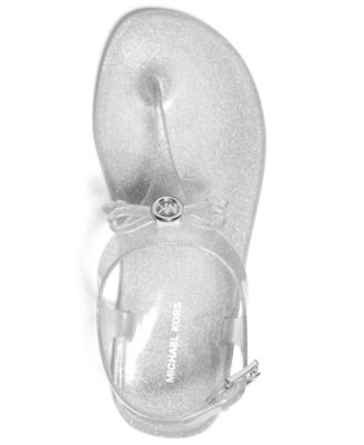MICHAEL Women's Eva Buckle Thong Jelly Flat Sandals